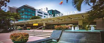 Pillar Signage Advertising rates in RMZ Infinity Tech Park, Best RMZ Infinity Tech Park Advertising Agency, Pillar Signage Branding in IT Park Food Court